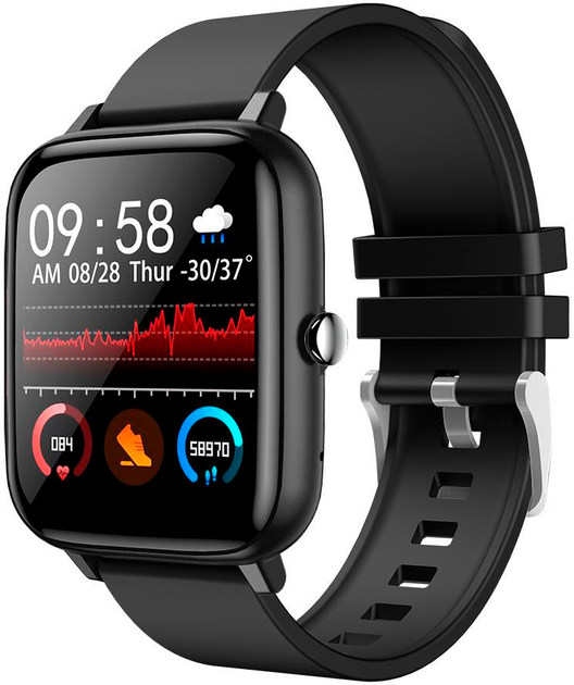 Smartwatch Senbono P8 Czarny (AKGSBOSMA0004) - obraz 1