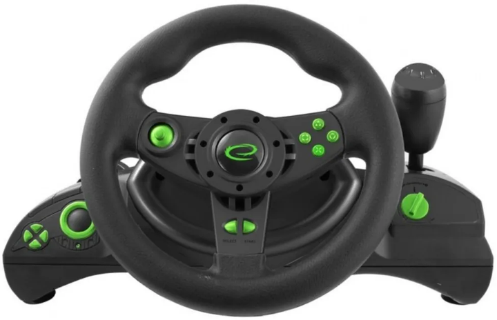 Ігрове кермо Esperanza PC/PS3 Black-Green (EGW102) - Фото 1 Ігрове кермо Esperanza PC/PS3 Black-Green (EGW102) - зображення 1