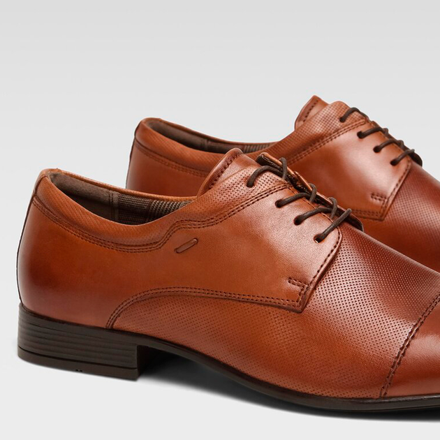 Derby Męskie Cesare Cave KRONE-01-MI08 45 29,6 cm Camel (5904862543352) - obraz 3