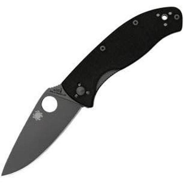 Нож складной карманный с фиксацией Liner lock Spyderco C122GBBKP Tenacious Black Blade 197 мм - изображение 1