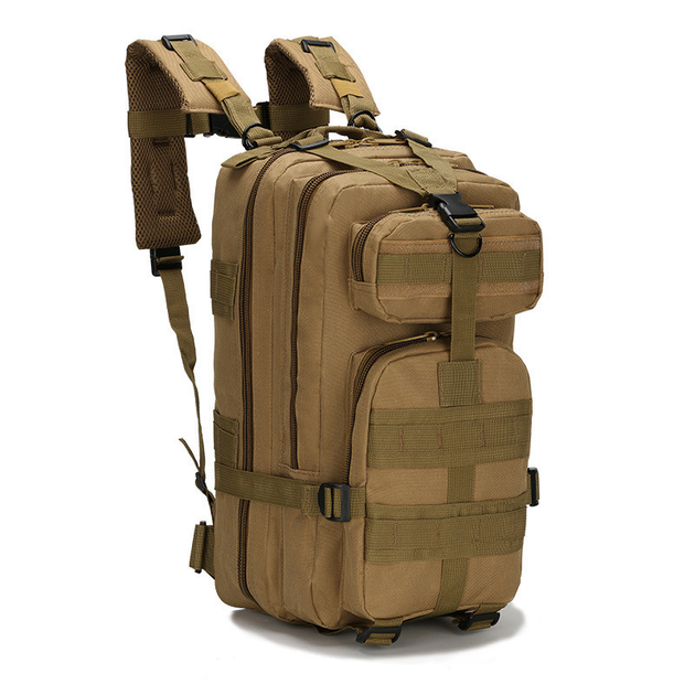 Рюкзак тактический военный 25л 600D песочный койот - изображение 1