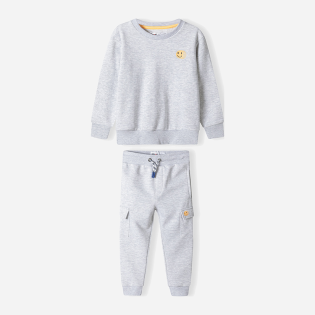 Детский спортивный костюм (свитшот + штаны) для мальчика Minoti 13Fleece 24 38470JNR 98-104 см Серый (5063025053364) 