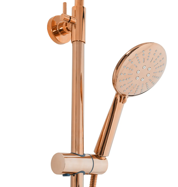 Душовий гарнітур REA LUNGO ROSE GOLD з термостатом та виливом - зображення 5