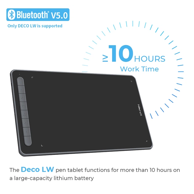 Графический планшет XP-Pen Deco LW Wireless Black (Беспроводной