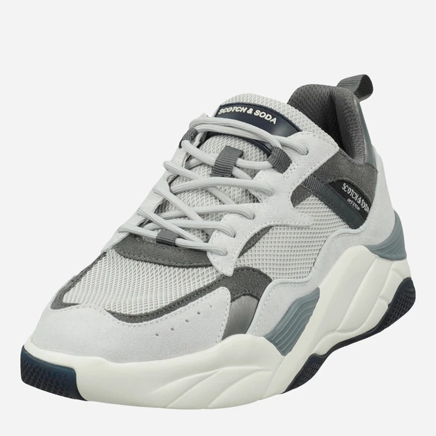 Buty sportowe z siatką na platformie do kostki oddychające Scotch&Soda 24833042-S820 42 Szare (4062035250863) - obraz 2