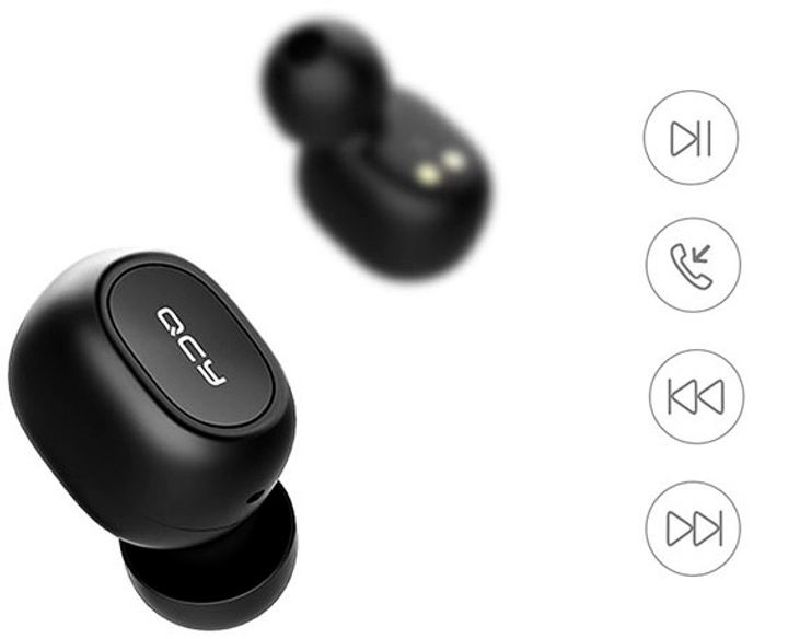 Słuchawki QCY T1C TWS Bluetooth Czarne (6957141405772_001006901247) - obraz 8