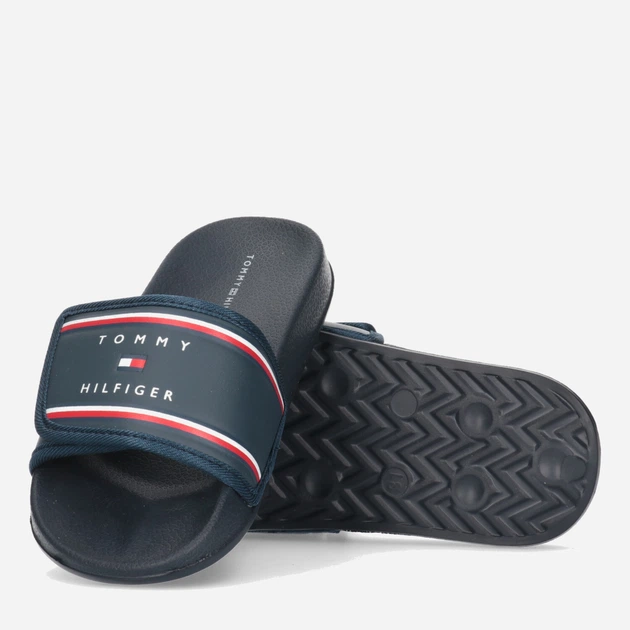 Klapki chłopięce Tommy Hilfiger Maxi Velcro Pool Slide T3B0-32934-1172800- 34 Niebieskie (8052578195062) - obraz 3