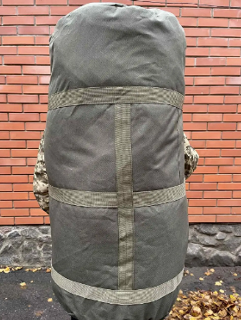 Рюкзак баул 120 л 80*42 см военный ЗСУ тактический баул, баул армейский цвет олива - изображение 2