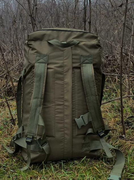 Баул 100 литров 74*40 см армейский военный ЗСУ сумка рюкзак походный олива/хаки - изображение 1
