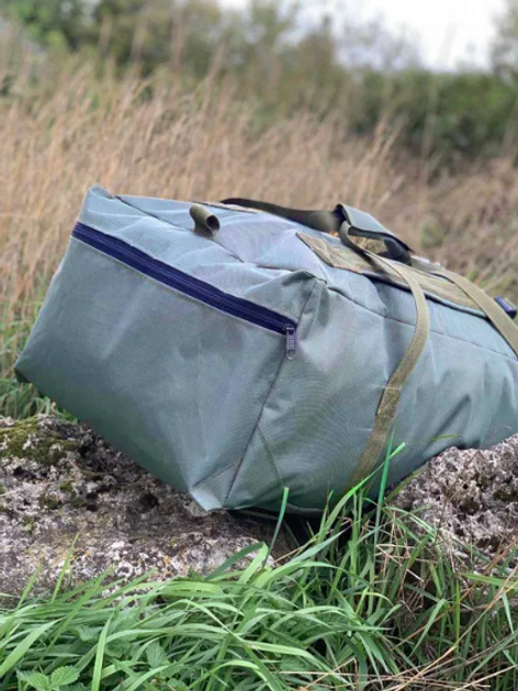 Баул 100 литров 74*40 см армейский военный ЗСУ сумка рюкзак походный олива/хаки - изображение 2