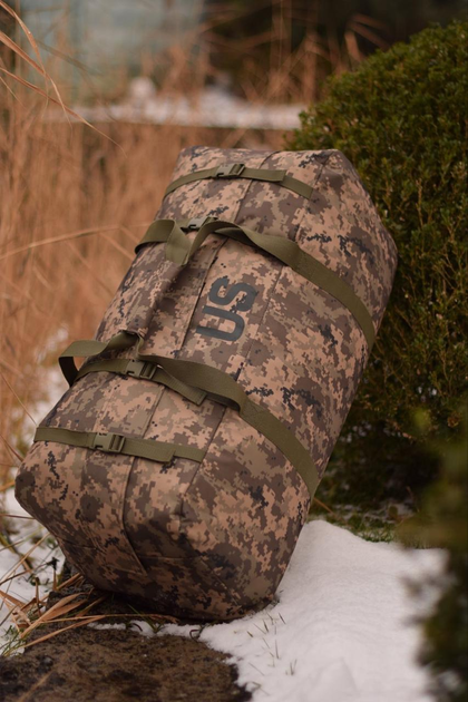 Тактический баул сумка армейская военная сумка баул US 120 л цвет пиксель для передислокации ВСУ - изображение 1