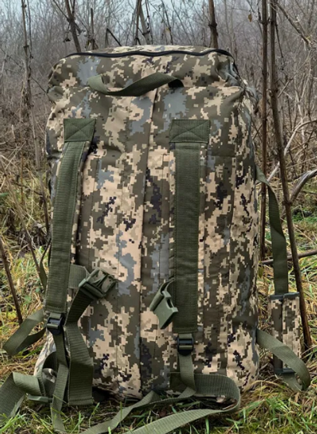 Баул 100 литров ЗСУ армейский военный тактический сумка рюкзак походный пиксель - изображение 1