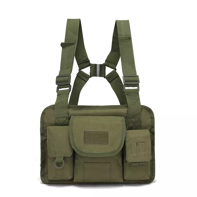 Тактична сумка військова нагрудна Tactical chest bag D009 оливковий - зображення 1