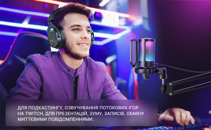 Мікрофон конденсаторний Fifine A6T USB Black - Фото 11 Мікрофон конденсаторний Fifine A6T USB Black - зображення 11