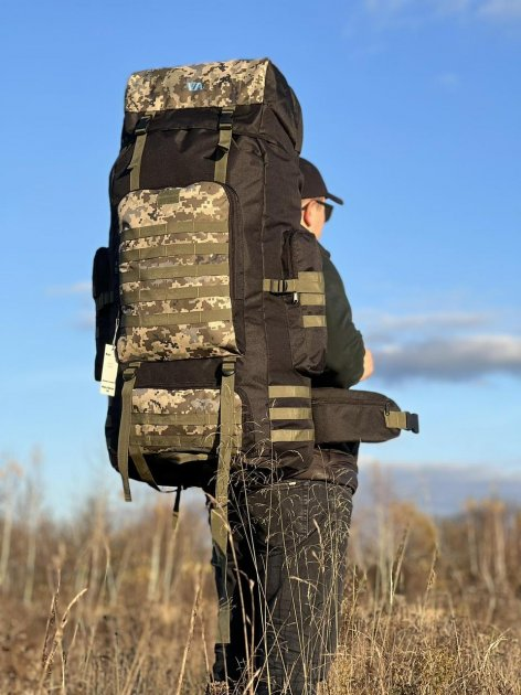 Военный тактический рюкзак объем 100 литров из влагоотталкивающей ткани (JF71180087) - изображение 1