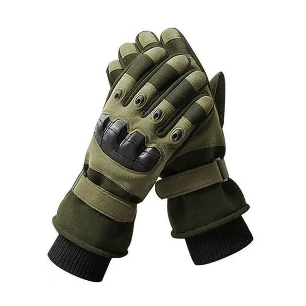 Тактические зимние перчатки M хаки штурмовые - изображение 1