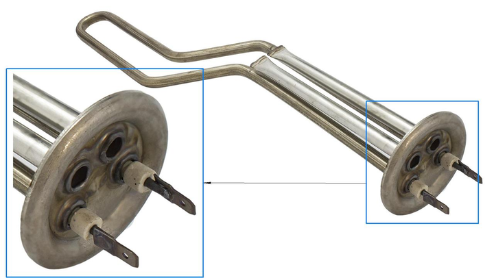ROZETKA | ТЭН для бойлера изогнутой формы 1500w на фланце , с местом .