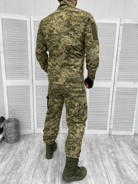 Тактичний військовий костюм Статутний ГОСТ, ( Кітель + Штани ), Камуфляж: Піксель ЗСУ ММ-14, Розмір: 52/4 - зображення 2