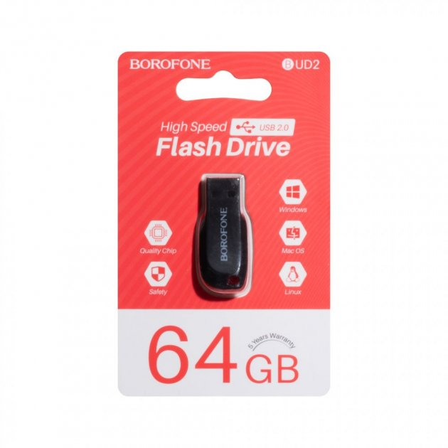 USB Flash Drive / Флеш-накопитель / Флешка Borofone BUD2 64GB - изображение 2