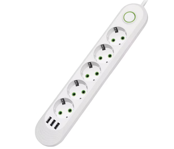 Мережевий фільтр F05U, 5 розеток EU + 3 USB, 1.5 м, перетин 3х0, 75мм, 2500W, White, Box – низькі ціни, кредит, оплата частинами в інтернет-магазині ROZETKA | Купити в Україні: Києві, Харкові, Дніпрі, Одесі, Запоріжжі, Львові
