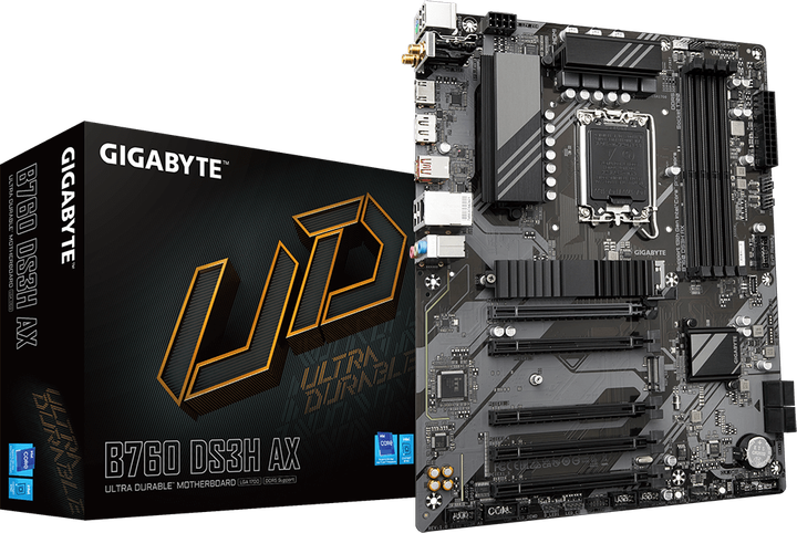 GIGABYTE製 B760M DS3H AX LGA1700/DDR4 新品 Материнская плата Gigabyte B760 DS3H AX (s1700, Intel B760, PCI