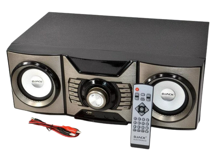 Акустична система портативна 2. 1 сумісна з DVD, CD, MPEG-4, MP3 і WMA є сабвуфер Ailiang DJack H1000 60W/USB/BT/FM чорний з сріблом (lp-89588_1844) - зображення 5