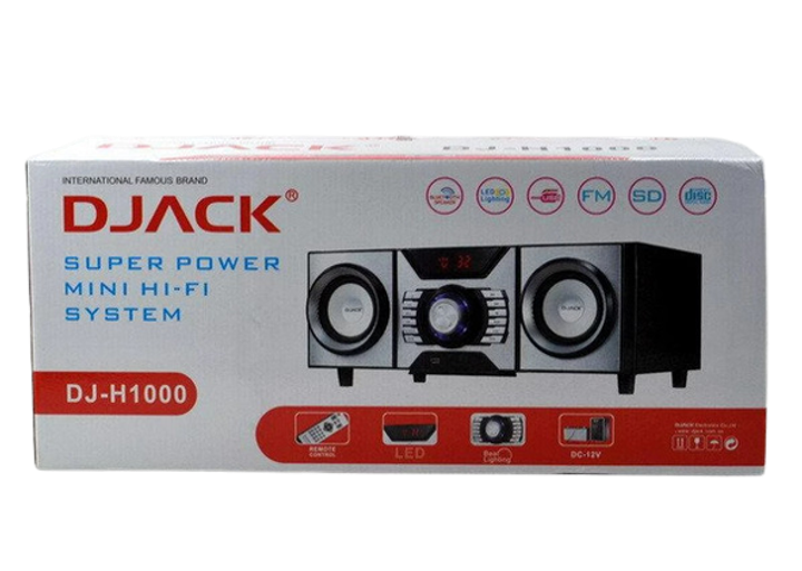 Акустична система портативна 2. 1 сумісна з DVD, CD, MPEG-4, MP3 і WMA є сабвуфер Ailiang DJack H1000 60W/USB/BT/FM чорний з сріблом (lp-89588_1844) - зображення 8