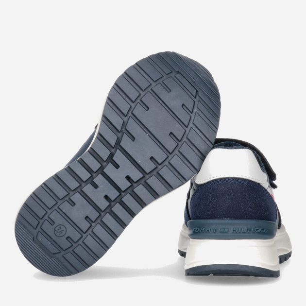 Дитячі кросівки для хлопчика Tommy Hilfiger Stripes Low Cut Velcro Sneakers T1B9-32882-1587X007 33 Сині (8052578179093) - зображення 3