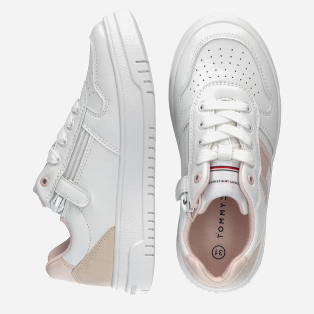 Sneakersy dziecięce dla dziewczynki Tommy Hilfiger Flag Low Cut Lace-up Sneaker T3A9-32723-1592Y257 38 Białe (8052578190104) - obraz 5