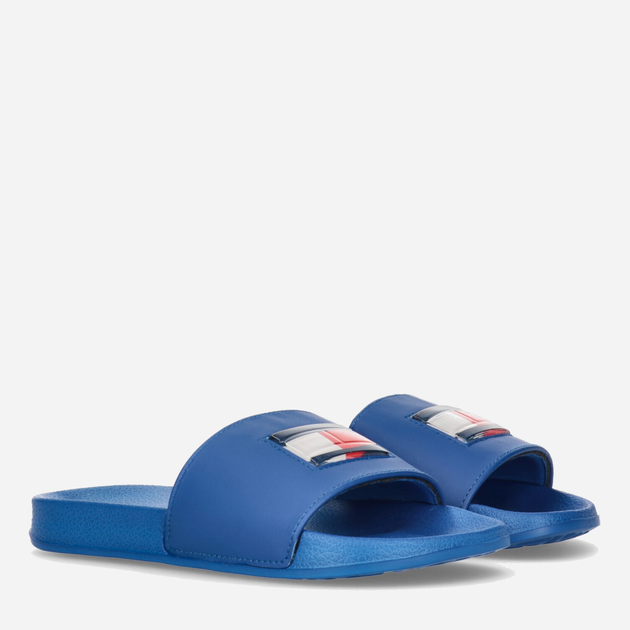 Klapki chłopięce Tommy Hilfiger Flag Pool Slide T3B0-32930-1172801- 34 Granatowe (8052578193464) - obraz 2