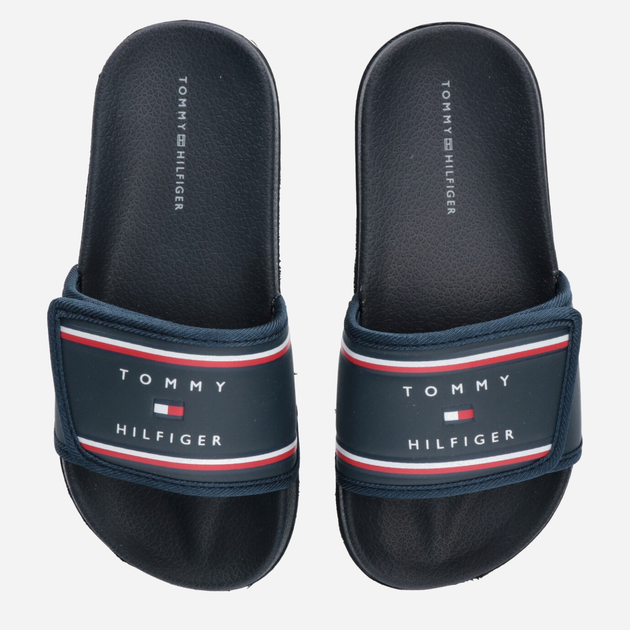 Klapki chłopięce Tommy Hilfiger Maxi Velcro Pool Slide T3B0-32934-1172800- 41 ​​Niebieskie (8052578195130) - obraz 4