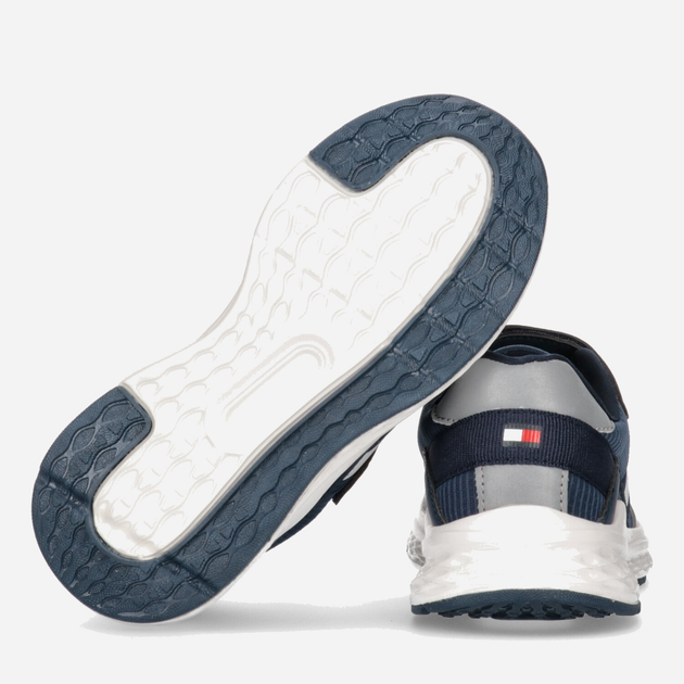 Sneakersy chłopięce na rzepy Tommy Hilfiger Flag Low Cut Lace-up Sneaker T3B9-32895-0328800- 34 Granatowe (8052578196861) - obraz 3