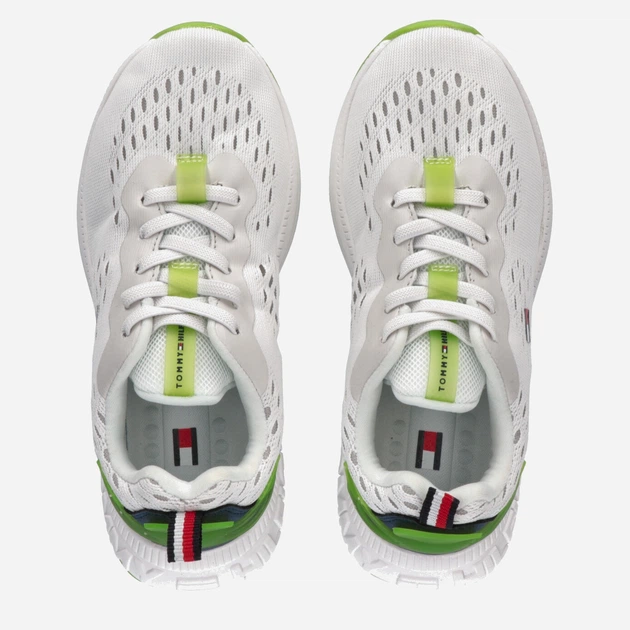 Sneakersy chłopięce Tommy Hilfiger Low Cut Lace-up Sneaker T3X9-32892-0702X336 41 Białe (8052578231241) - obraz 4