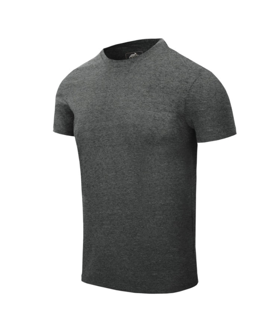 Футболка (Звужений, Приталений) T-Shirt Slim Helikon-Tex Black-Grey Melange L Чоловіча тактична - зображення 1
