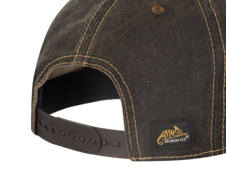 Бейсболка тактична One Size “Tactical” Snapback Cap Helikon-Tex Dirty Washed Black - зображення 2