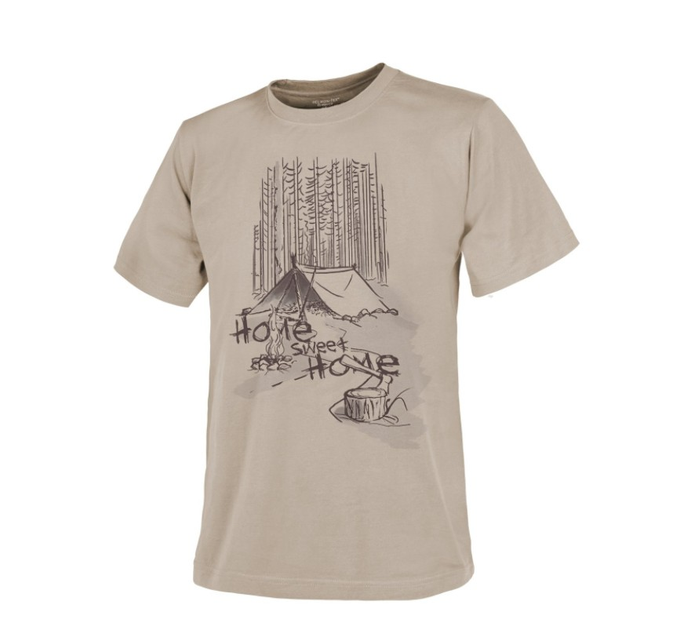 Футболка T-Shirt (Home Sweet Home) Helikon-Tex Khaki L Чоловіча тактична - зображення 1