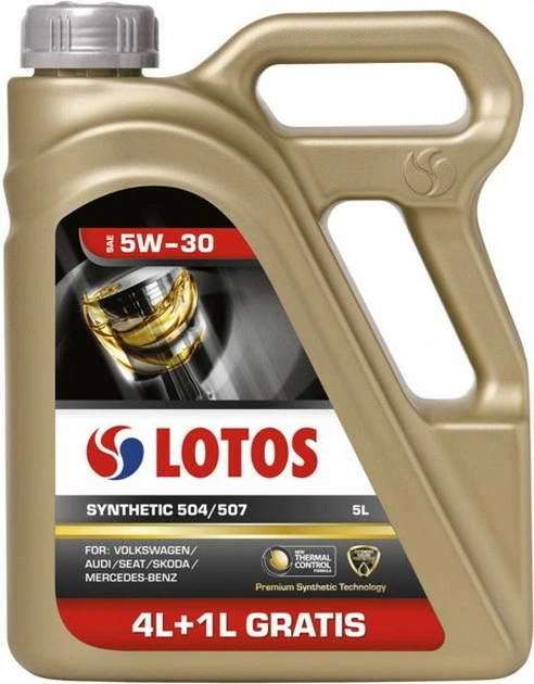 Олива моторна синтетична LOTOS SYNTHETIC 504/507 5W-30, 5л LOTOS ...