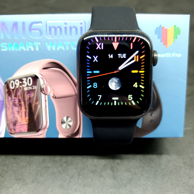 Смарт часы Smart Watch 6 серии М16 mini 38 mm черные – фото, отзывы ...