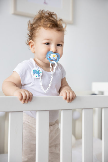Набір для годування новонароджених Wee Baby "Динозаврики" синій - зображення 7