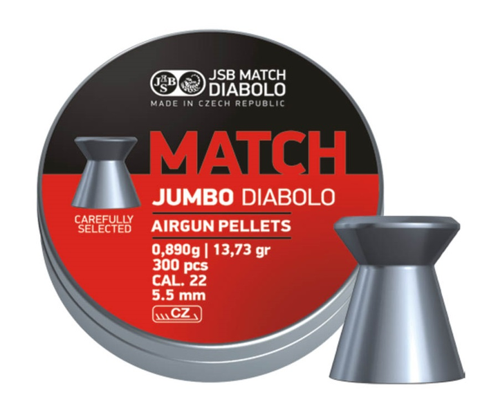Свинцовые пули JSB Diabolo Jumbo 5,5 мм 0,890 г 300 шт (1453.05.21) - изображение 1