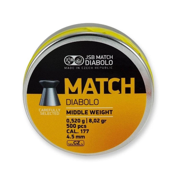 Свинцеві кулі JSB Match MW 4,49 мм 0,52 г 500 шт (1453.05.44) - зображення 1