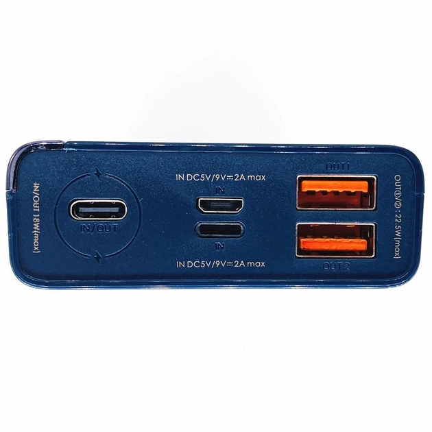 Дополнительная батарея Power Bank Remax RPP-108 Riji QC22.5W+PD18W FAST ...