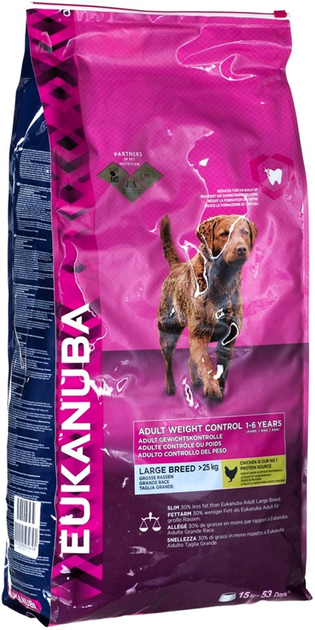 Sucha karma dla psów Eukanuba Large Breed Weight Control 15 kg (8710255121796) - obraz 1