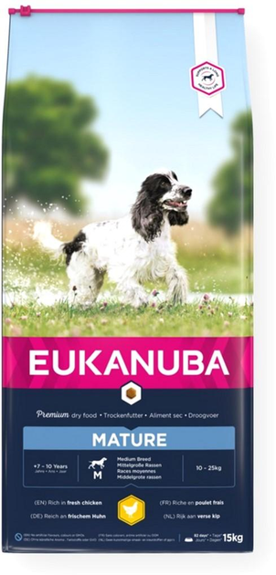 Сухий корм Eukanuba Thriving Mature Medium Dog with Chicken 15 кг (8710255120966) - зображення 1