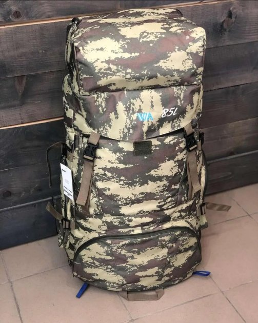 Тактичний рюкзак об'єм 85 літрів чоловічий військовий з водовідштовхувальної тканини Мультикам (DH74458) - зображення 1