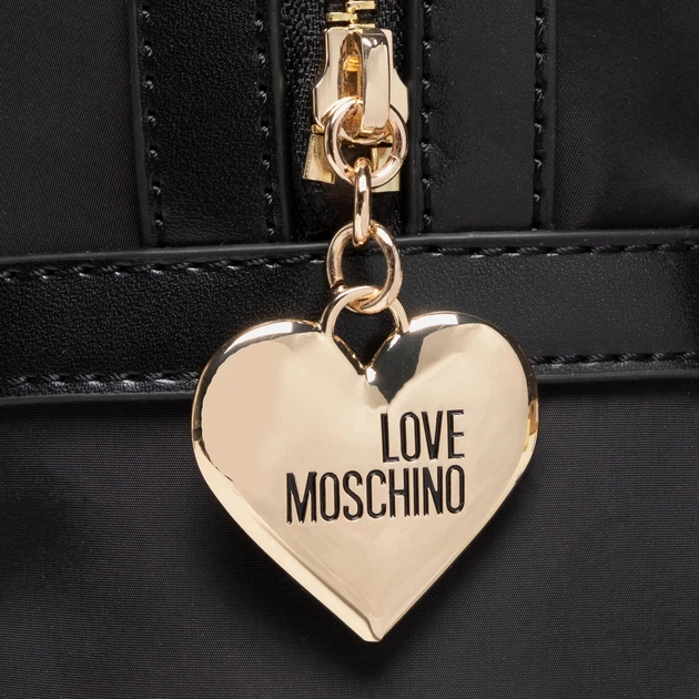 Plecak damski Love Moschino Borsa Nylon+Pu Nero JC4332PP9EKD Czarny (8050142495976) - Zdjęcie 7 Plecak damski Love Moschino Borsa Nylon+Pu Nero JC4332PP9EKD Czarny (8050142495976) - obraz 7
