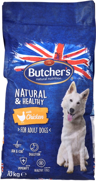 Sucha karma dla psów Butchers Natural & Healthy z kurczakiem 10 kg (5011941415155) - obraz 1