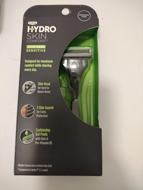 Бритва чоловіча Schick Hydro Skin Comfort Slim Head Sensitive (1 станок + 4 картриджі) - зображення 5