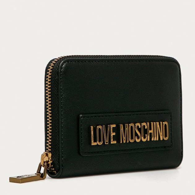 Portfel damski Love Moschino Portafogli Pvc Nero Galv.Ott.V. JC5629PP0AKM Czarny ocynk.Ott.V. (8059826138987) - obraz 2