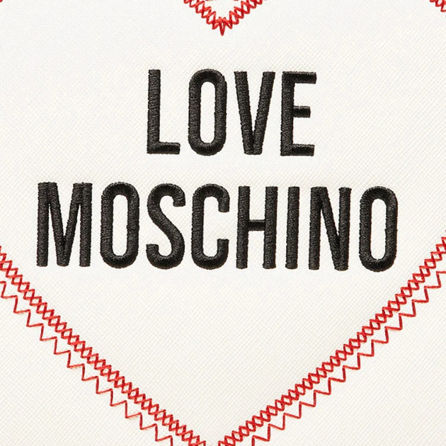 Torebka shopper damska Love Moschino Borsa Saffiano Pu Nero JC4368PP0EKG White (8054400323278) - obraz 4